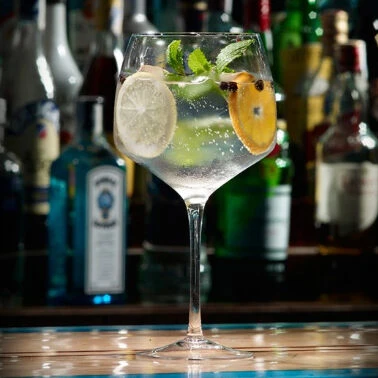 100% Chef Ori Gin Tonic Glas ø 12 Cm H 24 Cm 900 Ml Glas 6 Stuks - Afbeelding 3