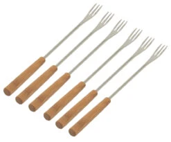 Kuhn Rikon Fonduevork 27 Cm Bamboe 6 Stuks