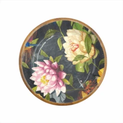 By Room Schaal Rond ø 25 Cm Mangohout Black Lotus