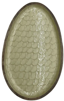 By Room Ovaal Dienblad Groot Mangohout Gold Pearl