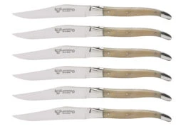 Laguiole En Aubrac Shepherd's Cross Steakmes 11,5 Cm Hoorn 6 Stuks