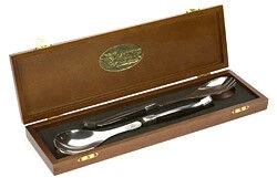 Laguiole En Aubrac Saladecouvert Buffelhoorn 2-delig 3 Laguiole En Aubrac Saladecouvert Buffelhoorn 2-delig