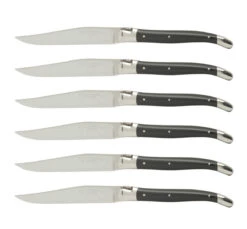 Laguiole En Aubrac Steakmes 11,5 Cm Zwart 6 Stuks