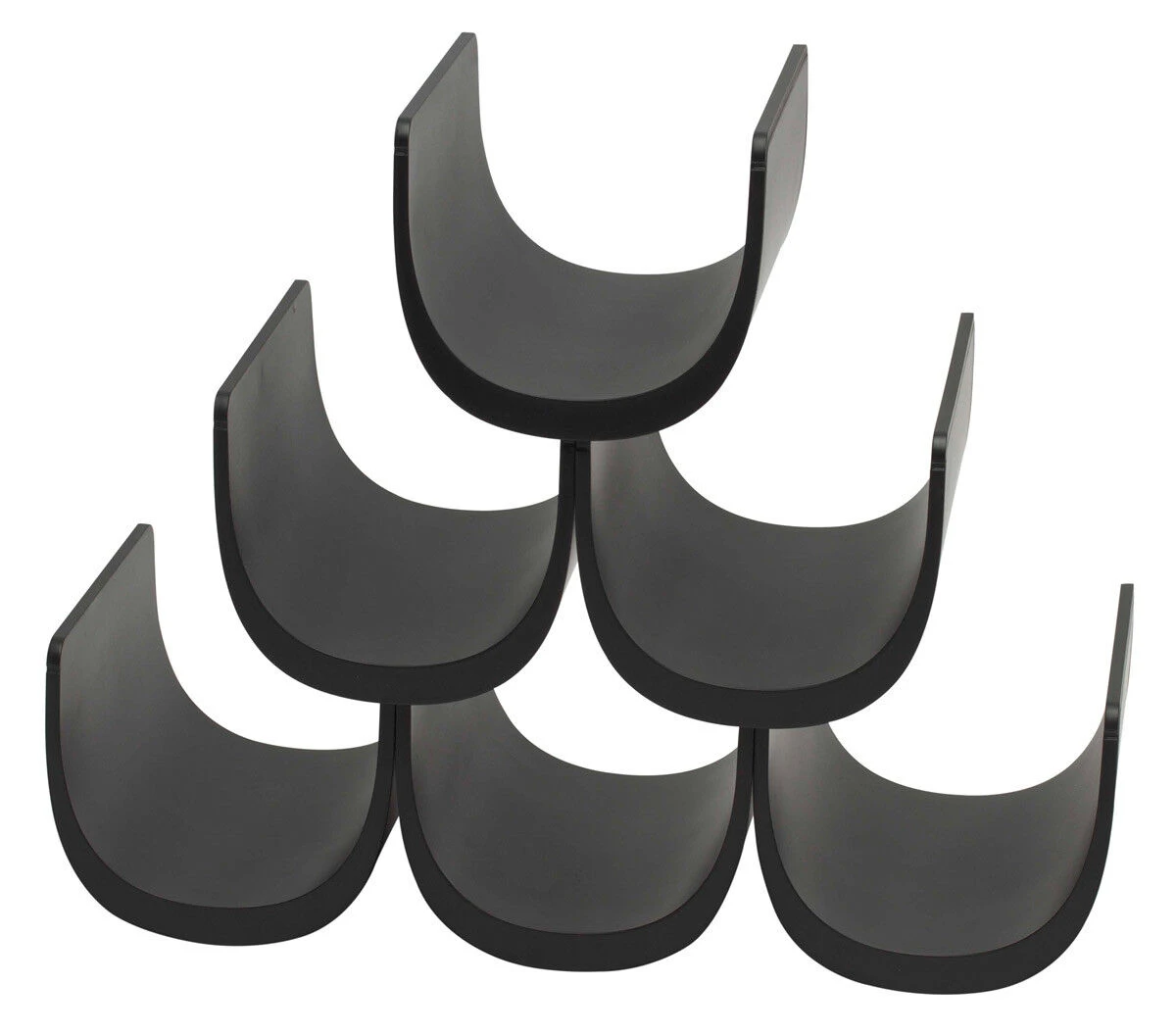 Alessi Noè Wijnrek 6 Flessen Kunststof Zwart 3 Alessi Noè Wijnrek 6 Flessen Kunststof Zwart