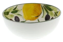 Oldenhof Ronde Schaal Met Citroenen En Olijven ø 21 Cm Aardewerk Wit -Barbenodigdheden Winkel 6522 100392 3