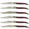 Laguiole En Aubrac Steakmes 11,5 Cm Amarant Rood 6 Stuks 1 Laguiole En Aubrac Steakmes 11,5 Cm Amarant Rood 6 Stuks -Barbenodigdheden Winkel 9350 58001 1