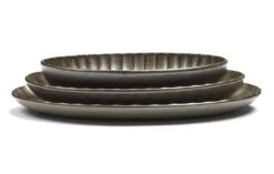 Serax INKU By Sergio Herman Serveerschaal Ovaal 19 X 13 Cm H 3,7 Cm Aardewerk Groen -Barbenodigdheden Winkel b5120247gs3 1 1