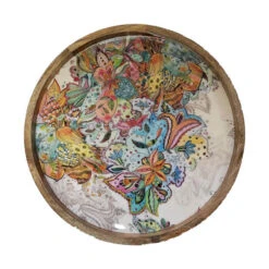 By Room Dienblad ø 45 Cm Mangohout Multicolor