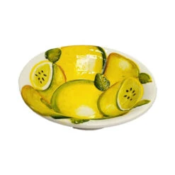 Oldenhof Ronde Schaal Met Citroenen ø 16 Cm Aardewerk Wit