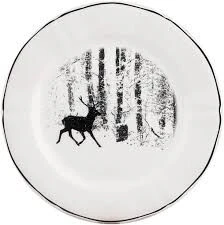 Gien Chambord Cerf Forêt Dessertbord ø 23,2 Cm Keramiek