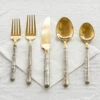 Daniël Van Dijck Bestekset Goudkleurig 5-delig -Barbenodigdheden Winkel quid feci bestek 16