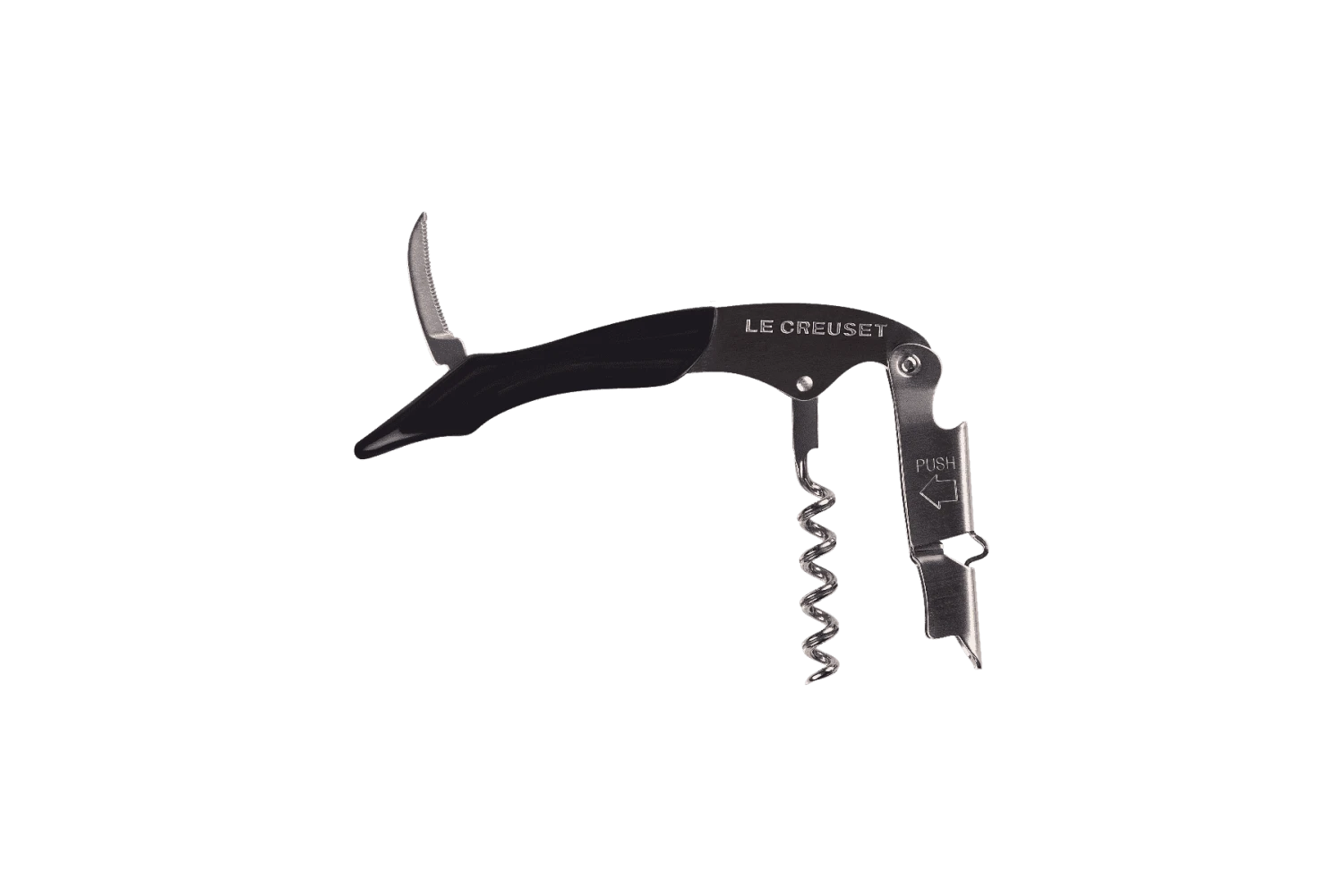 Le Creuset Screwpull Kelnersmes 12 Cm Rvs Zwart 4 Le Creuset Screwpull Kelnersmes 12 Cm Rvs Zwart - Afbeelding 2