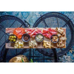 Bowls And Dishes Rose Wood Rechte Serveerplank Met Metalen Handvat 59 Cm -Barbenodigdheden Winkel rs1049 4 1