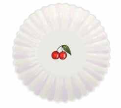 Oldenhof Kers Coquille Diep Bord ø 23 Cm Aardewerk Roze