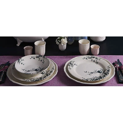 Gien Fleurs Dinerbord ø 27,5 Cm Keramiek Crème 4 Gien Fleurs Dinerbord ø 27,5 Cm Keramiek Crème - Afbeelding 2